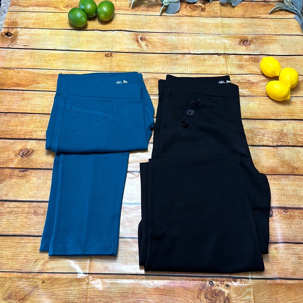 Beta brand set of 2 long large trouser pants with pockets